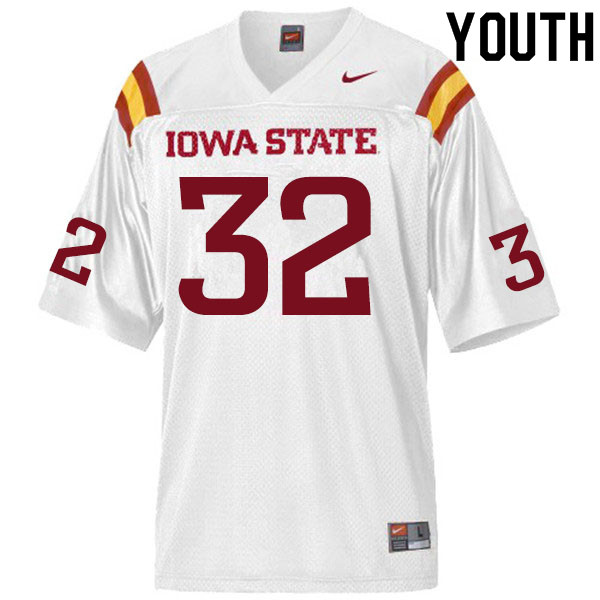 Iowa State Cyclones Youth #32 Gerry Vaughn Nike NCAA Authentic White College Stitched Football Jersey EB42K85RC
